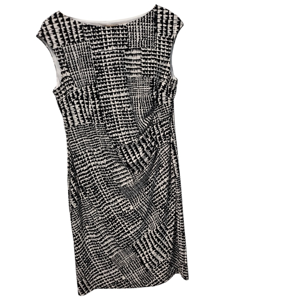 Lauren Ralph Lauren Black White Stretch Sheath Dress – Size 14 (NWOT) - Picture 5 of 9